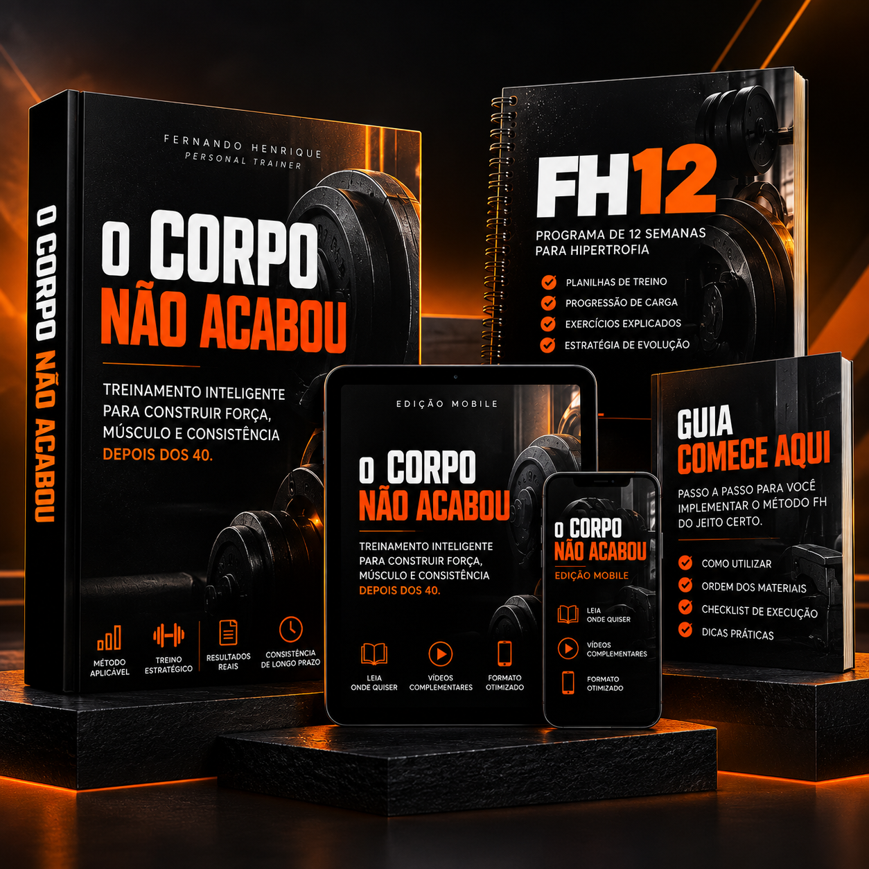 Mockup oficial do produto O Corpo Não Acabou
